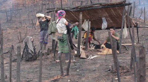 Taking a Break in Laos Stock Footage 63480670