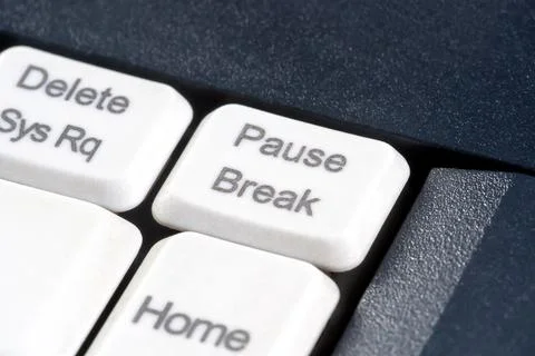 Taking a break, pause, rest abstract lifestyle concept, pause break key Foto stock