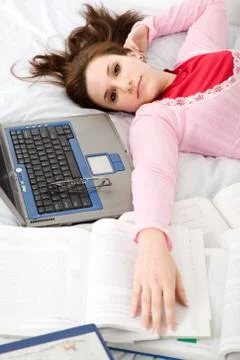 Taking a break from studying Stock Photos