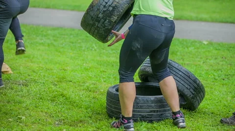 Taking a car tire Stock Footage 63766253