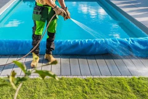 Taking Care of a Backyard Poolside Surrounding Photos