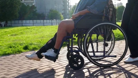 Taking care of a disabled 動画素材 77945553