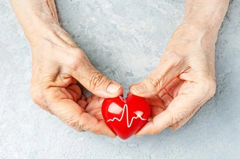 Taking care for the elderly concept Stock Photos