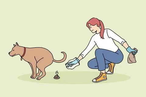 Taking care of pets and environment concept Stock Illustration