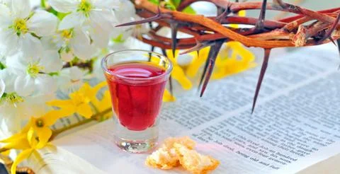 Taking communion Stock Photos
