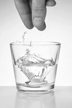 Taking an effervescent tablet Stock Photos