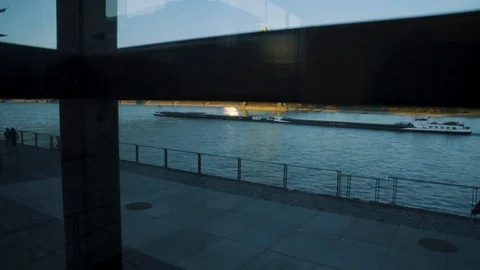 Taking The Elevator Up Kranhaus Cologne Stock Footage 124877998