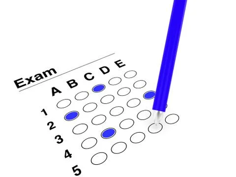 Taking an exam Stock Illustration