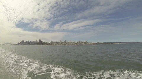 Taking ferry to the Alcatraz USA 2014 Stock Footage 153125700
