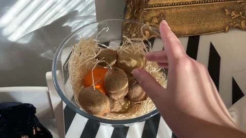 Taking Fruit From A Bowl Stock Footage 165294160