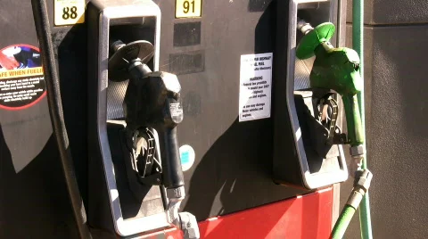 Taking the Gas Nozzle Video stock 75588