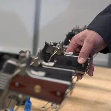 Taking gun Stock Photos