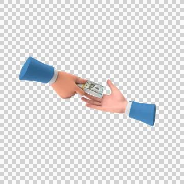 Taking Help Hand loan US 100 Dollar Money 02 Stock Illustration