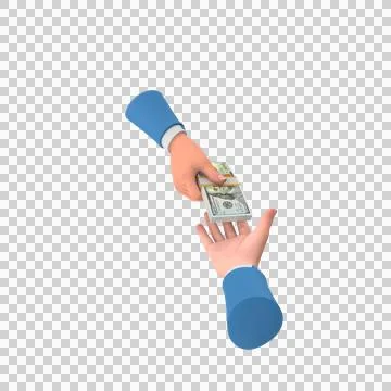 Taking Help Hand loan US 100 Dollar Money 04 Stock Illustration