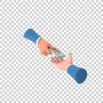 Taking Help Hand loan US 100 Dollar Money 06 Stock Illustration