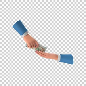 Taking Help Hand loan US 100 Dollar Money 07 Stockillustratie