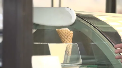 Taking an icecream in slow motion Stock Footage 54915478