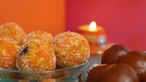 Taking laddu Stock Footage 158915683