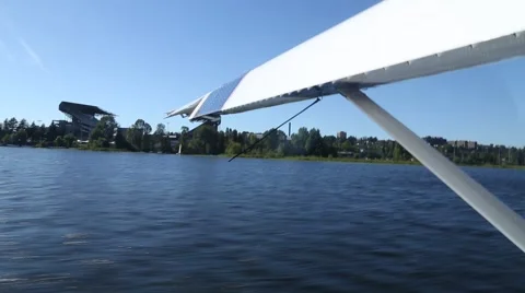 Taking off on Lake Washington Video stock 42197811