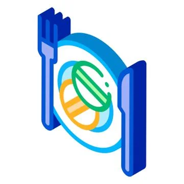 Taking Medication Supplements isometric icon vector illustration Stock Illustration