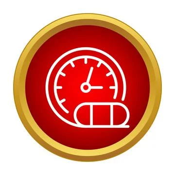 Taking medication on time using a medical schedule Stock Illustration