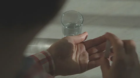 Taking medicine Stock Footage 57248788