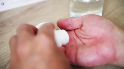 Taking medicine. Stock Footage 337373437