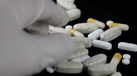 Taking Medicines And Tabletes Stock Footage 64271026