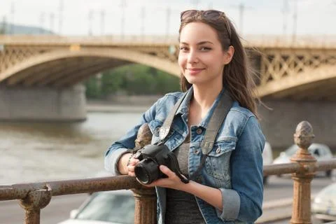 Taking memories. Stock Photos