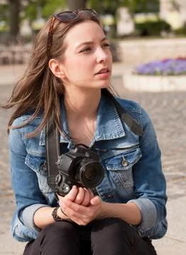 Taking memories. Stock Photos