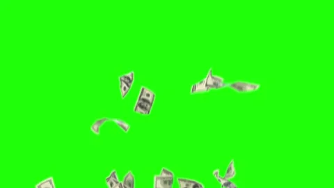 Taking off money 100 dollar bills on a green background Stock-Footage 131069900