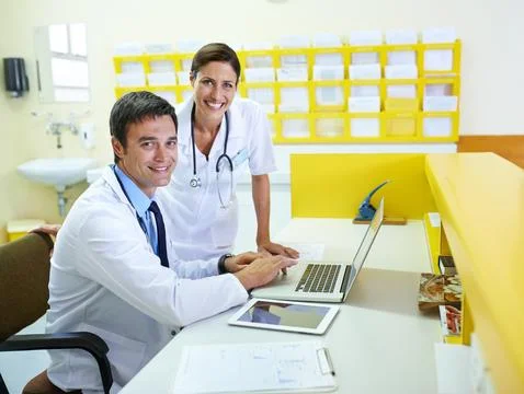 Taking a multi-technology approach to research. Portrait of a handsome young Stock Photos