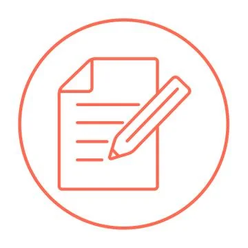 Taking note line icon Stock Illustration
