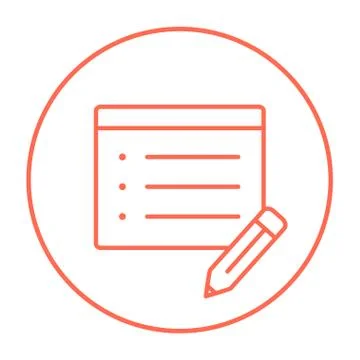 Taking note line icon Illustrazione stock