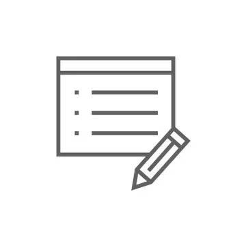 Taking note line icon Illustrazione stock