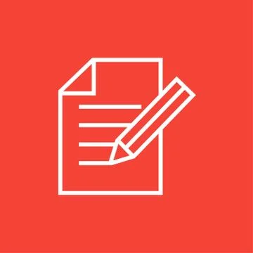 Taking note line icon Illustrazione stock