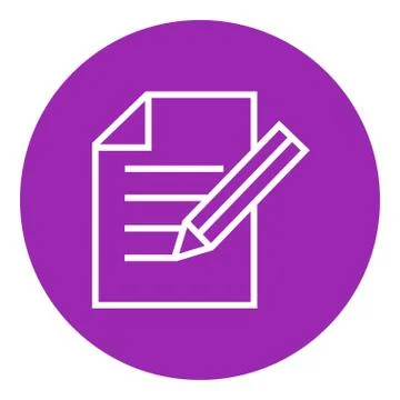 Taking note line icon Illustrazione stock