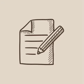 Taking note sketch icon Stock Illustration