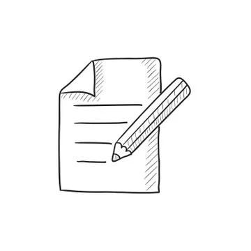 Taking note sketch icon 库存插图
