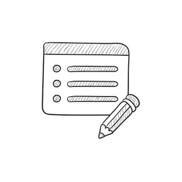 Taking note sketch icon 库存插图