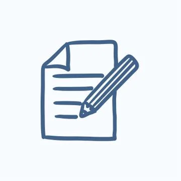 Taking note sketch icon Illustrazione stock