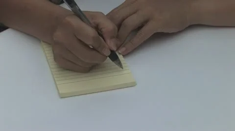 Taking notes Stock Footage 11529667