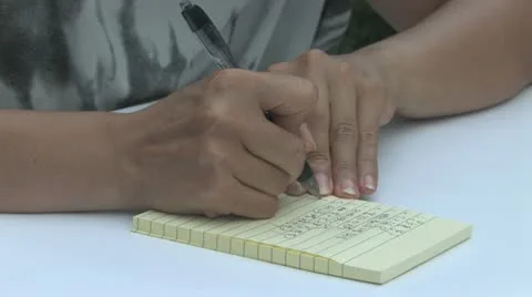 Taking notes Stock Footage 11529785