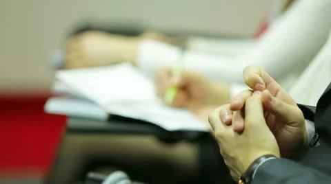 Taking notes Stock Footage 22413235