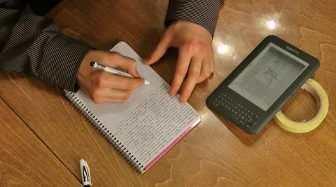 Taking notes Stock Footage 47647416