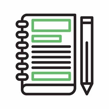 Taking Notes icon vector image. Stock Illustration