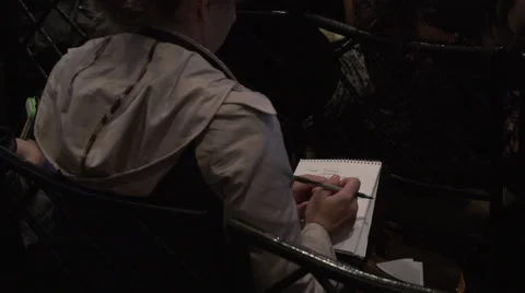 Taking notes on paper notebook (3 of 3) Stock Footage 45178992