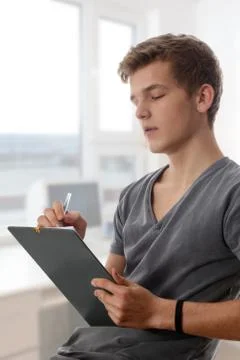 Taking notes Stock Photos