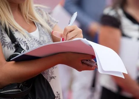 Taking notes Stock Photos