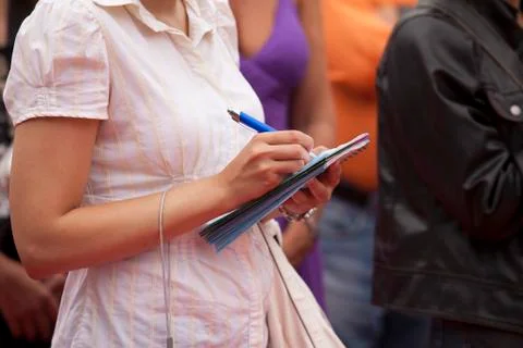 Taking notes Stock Photos